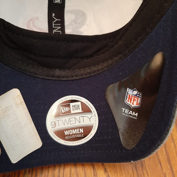🔥Houston Texans (NEW) NFL Women's New Era Navy Floral 9TWENTY Adjustable Hat - Picture 5 of 6